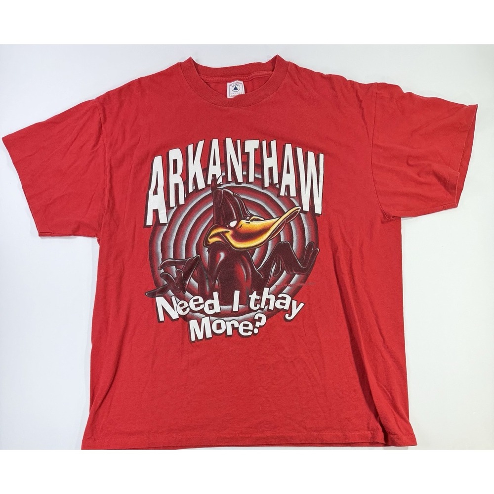 Vintage Arkansas Razorbacks Looney Tunes Parody Shirt XL Delta Cotton USA